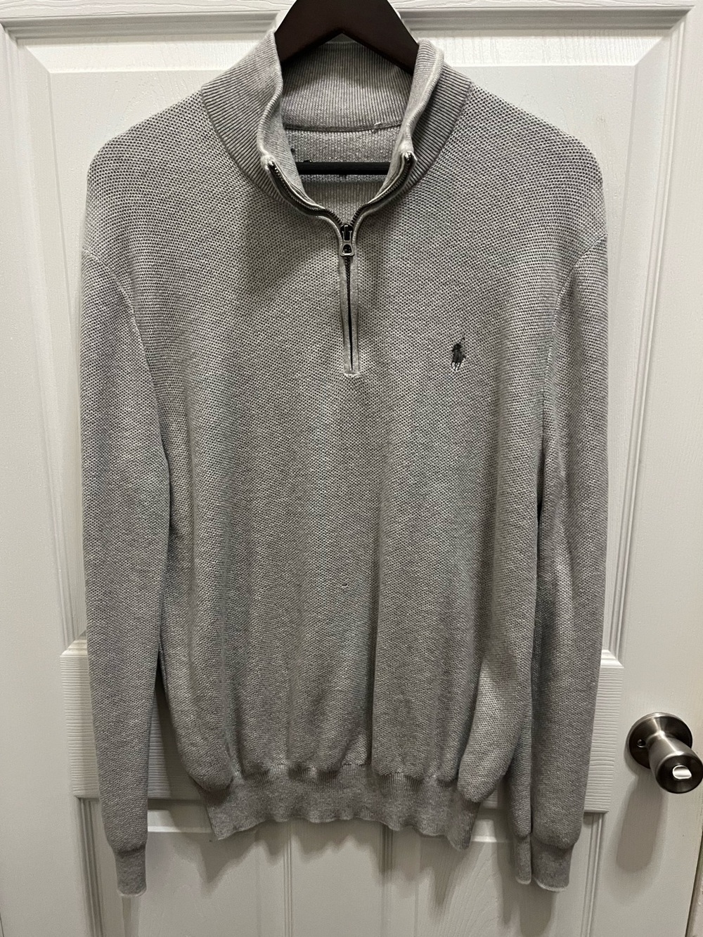 Polo by Ralph Lauren Men's Gray Half-Zip Sweater